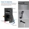 Kibi Cube Pressure Balanced 3-Function Shower System with Rough-In Valve, Matte Black KSF406MB - alternate 3
